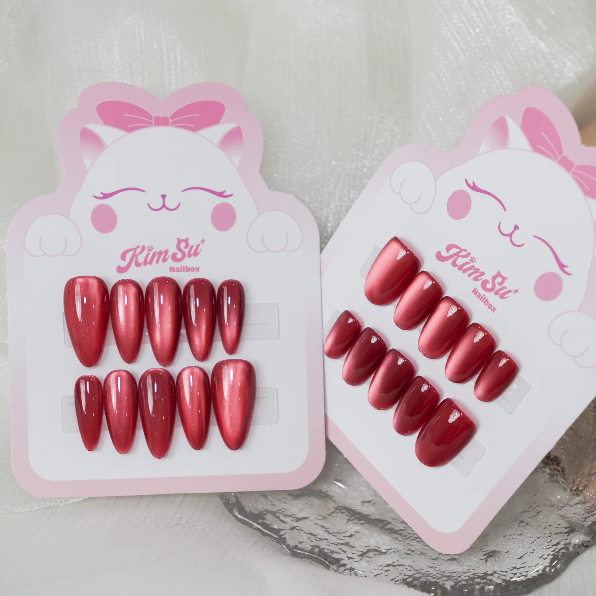 [M224] Nailbox Mắt Mèo Hồng Đào/Đỏ/Tím/Nâu Vàng...