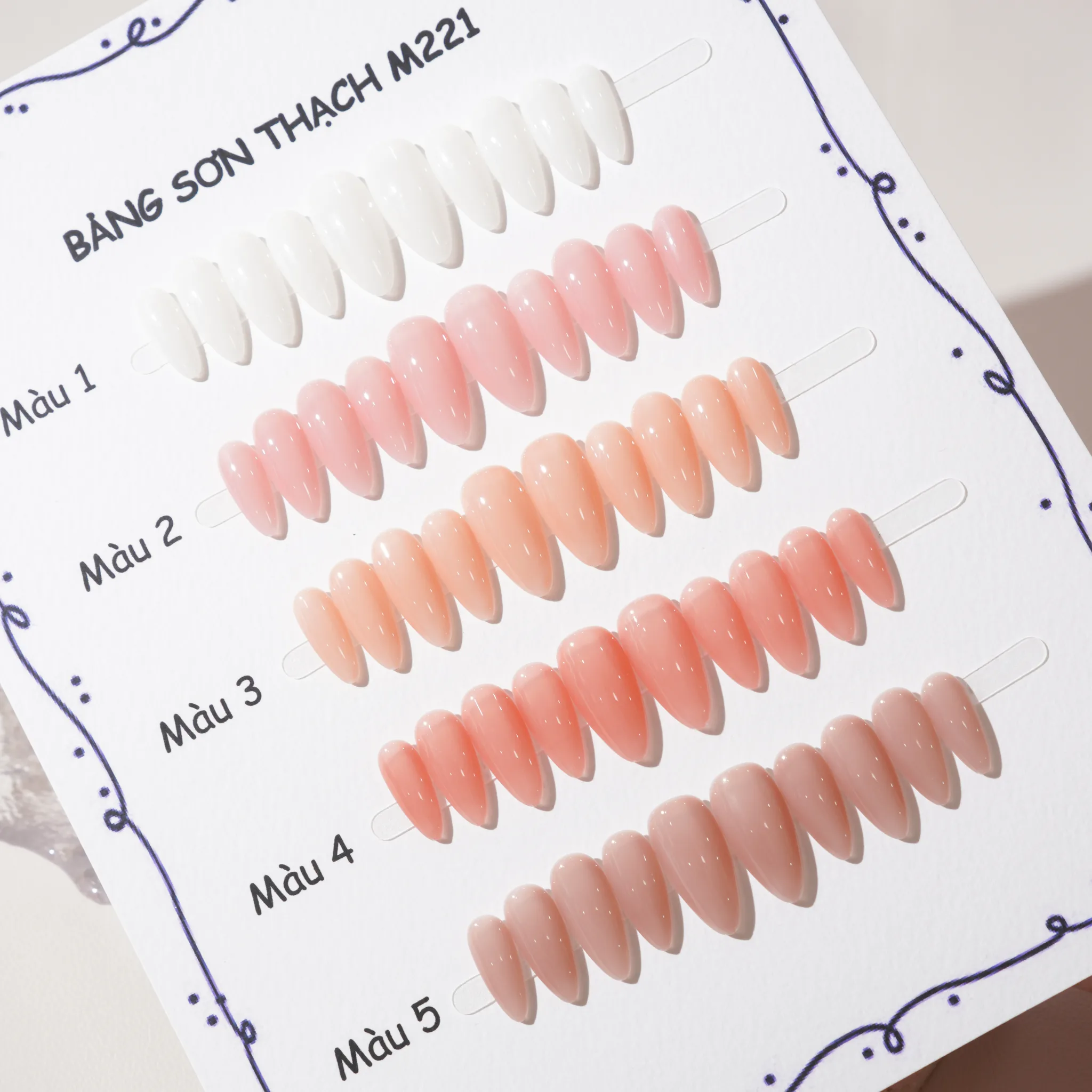 [M221] Nail Box Thạch Trơn Nhẹ Nhàng (Thạch gạo, Thạch nude, thạch nâu...)