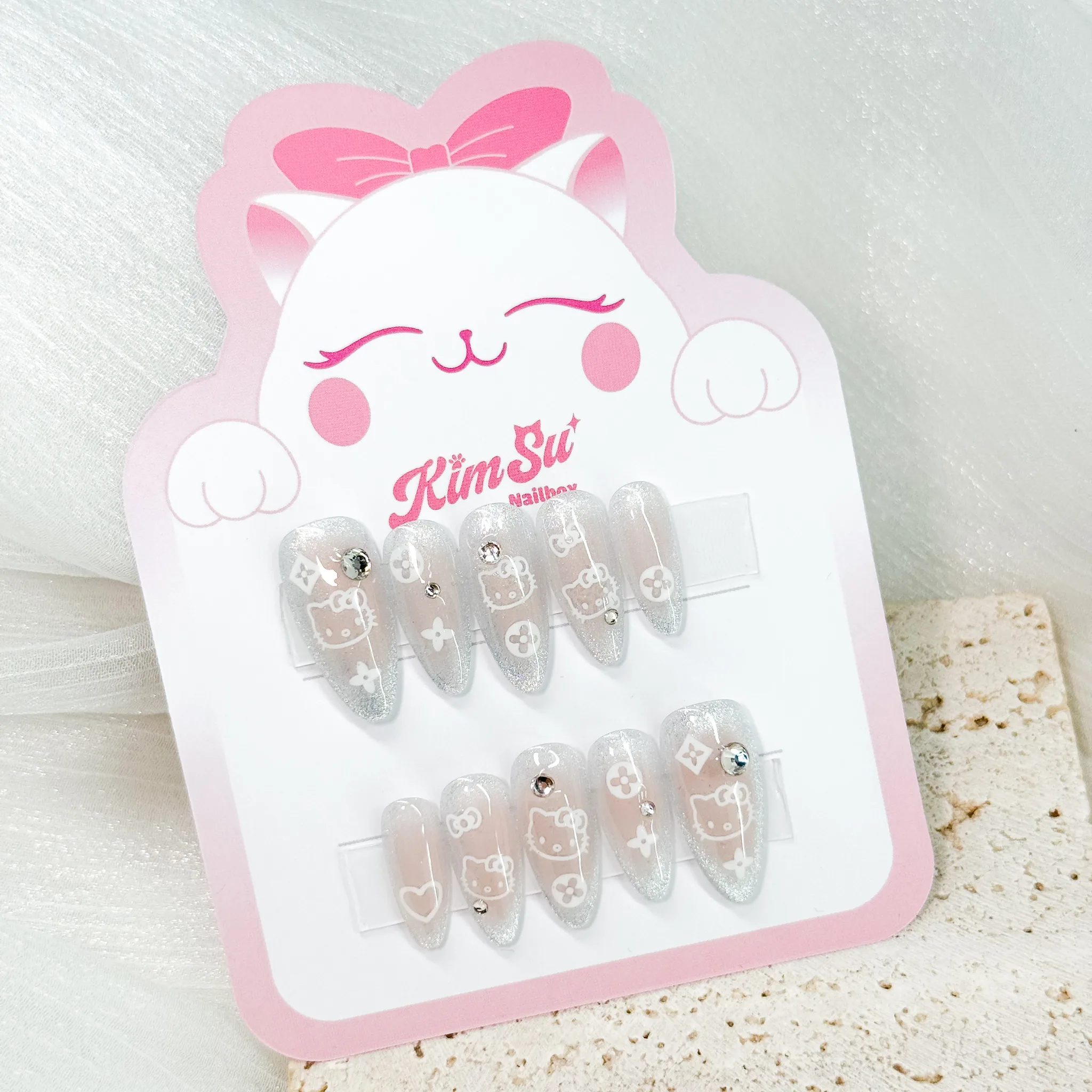 [M217] Nailbox Hello Kitty đính đá