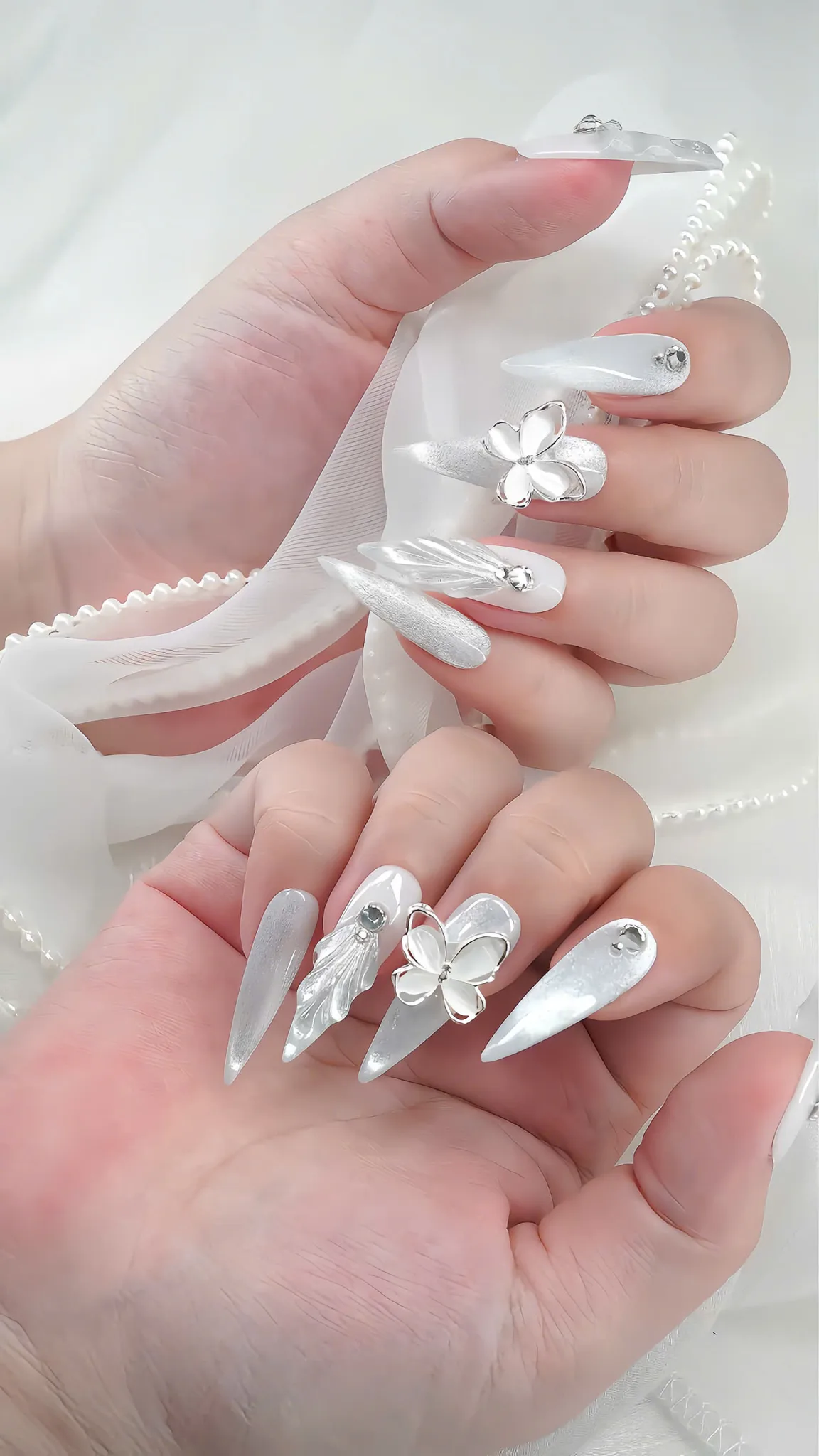 [M204] Nailbox thiết kế mắt mèo bạc hồ điệp