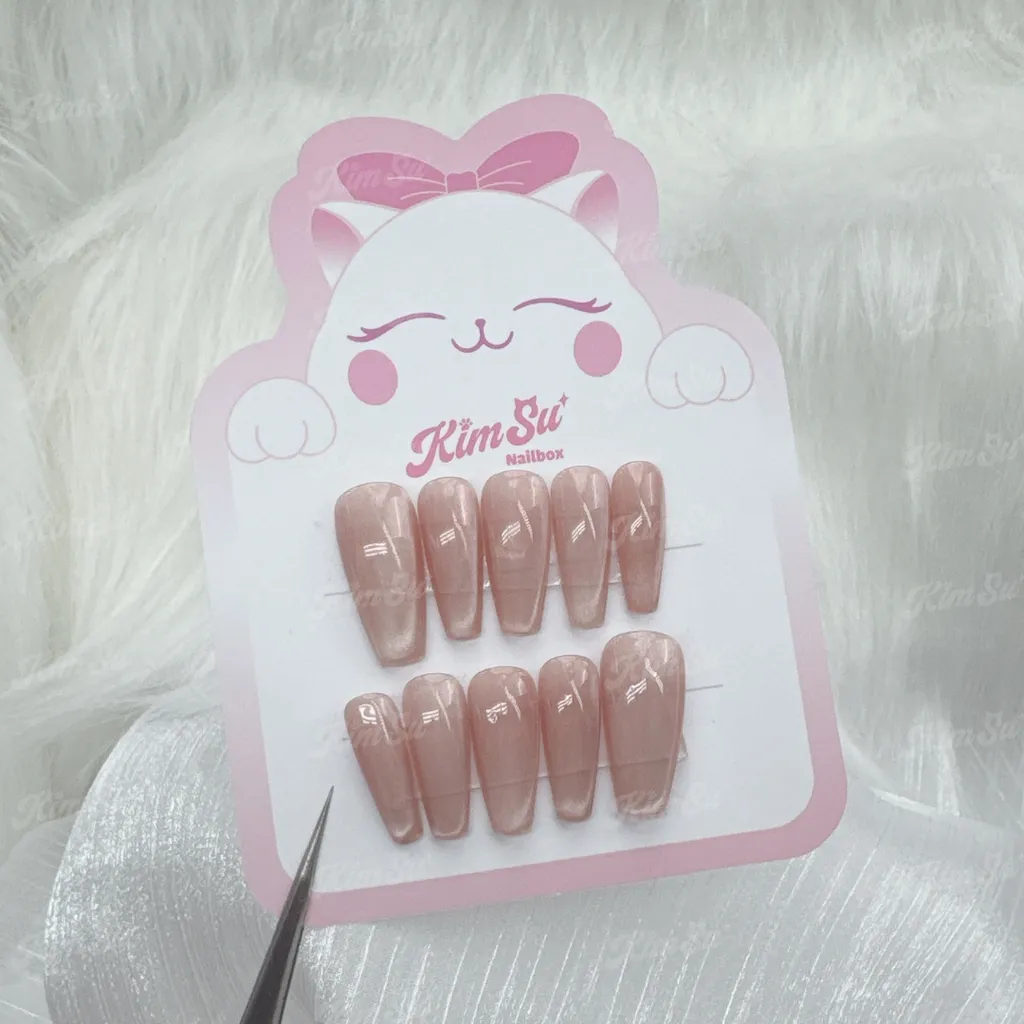 [M178] Nailbox trơn mắt mèo ánh trắng mờ