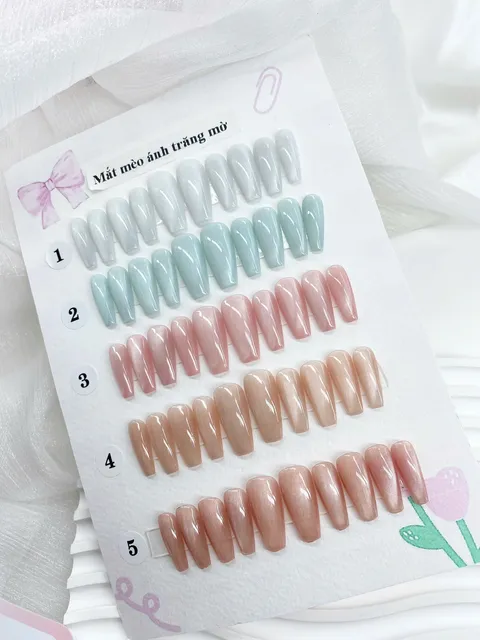 [M178] Nailbox trơn mắt mèo ánh trắng mờ