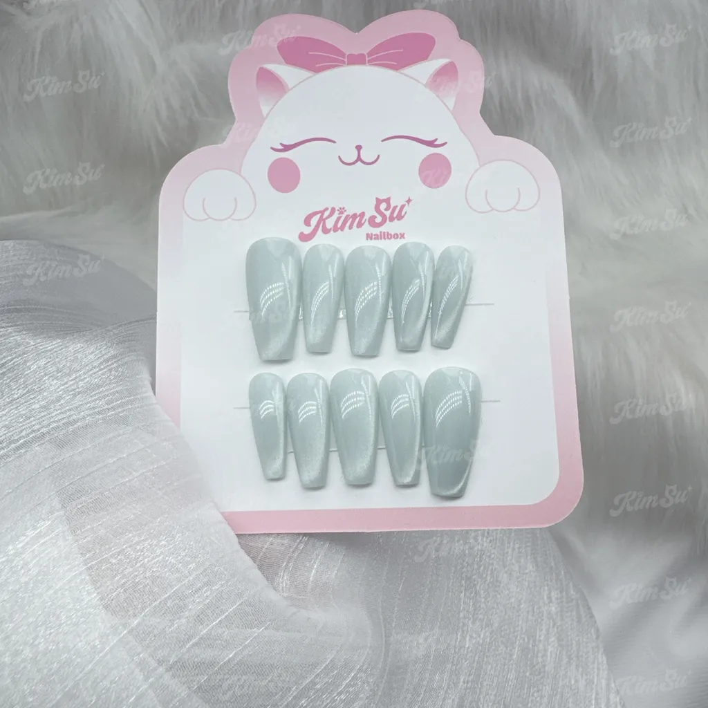 [M178] Nailbox trơn mắt mèo ánh trắng mờ