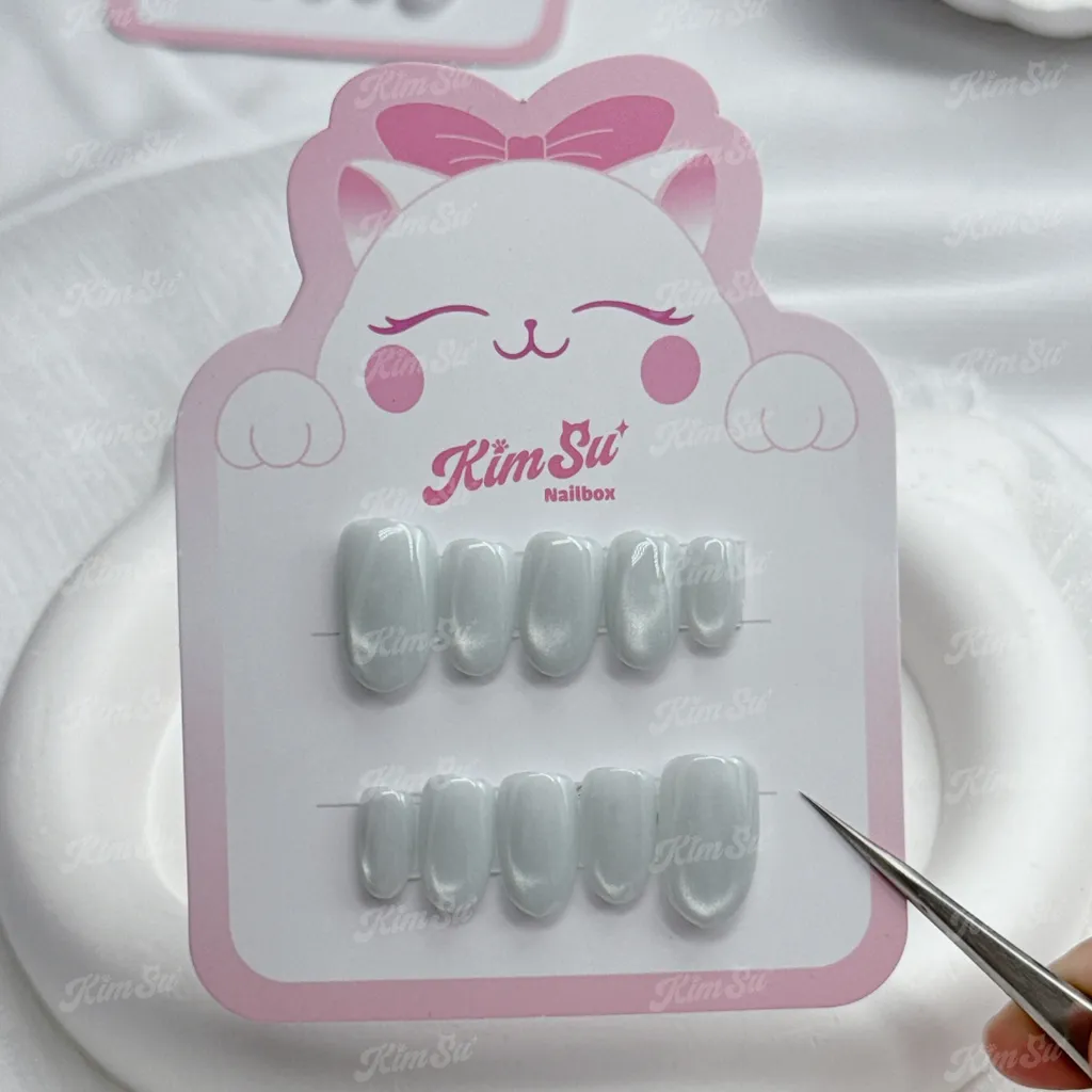 [M177] Nailbox chụp kỷ yếu trơn mắt mèo trân châu