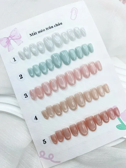 [M177] Nailbox chụp kỷ yếu trơn mắt mèo trân châu