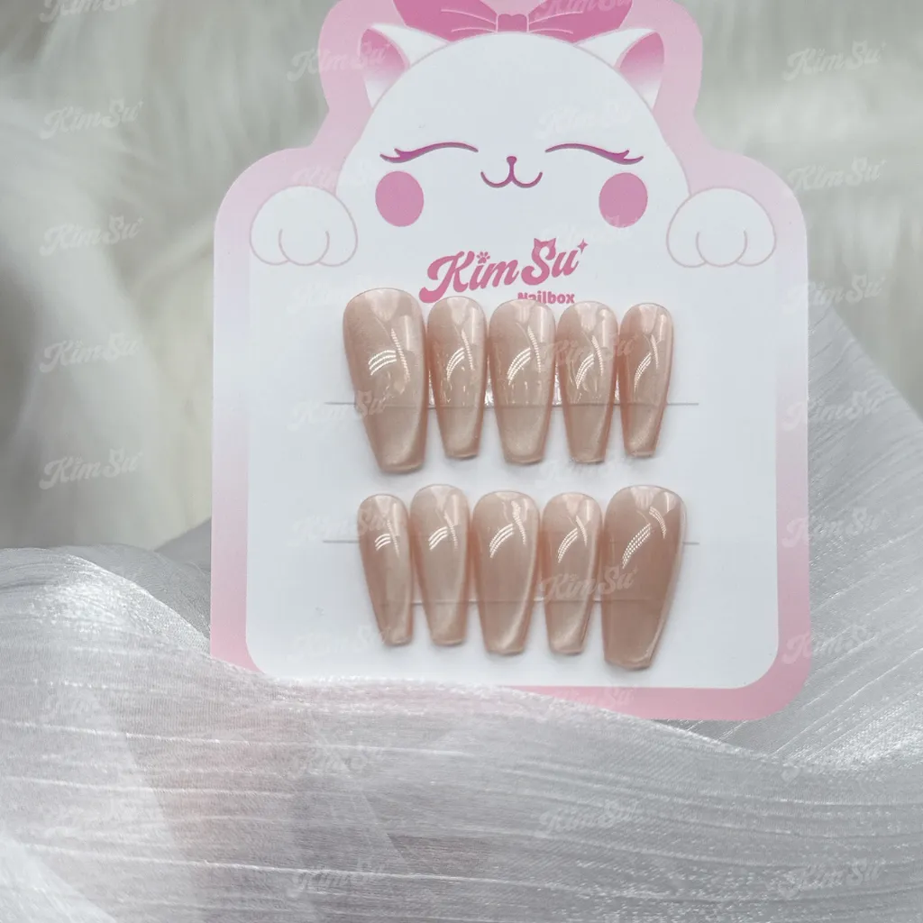 [M178] Nailbox trơn mắt mèo ánh trắng mờ