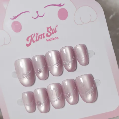 [M181] Nailbox thạch tím nơ nhẹ nhàng