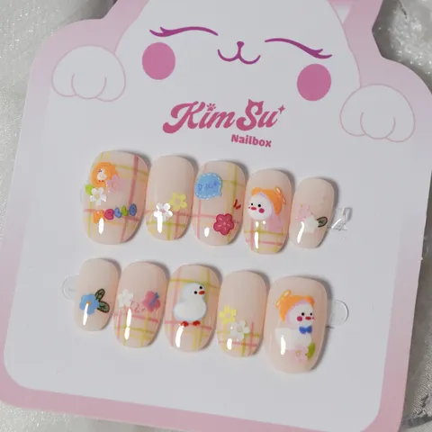 [M192] Nailbox thiết kế Vịt Hoa dễ thương