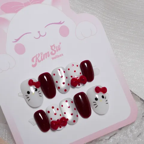[M180] Nailbox thiết kế Hello Kitty dễ thương