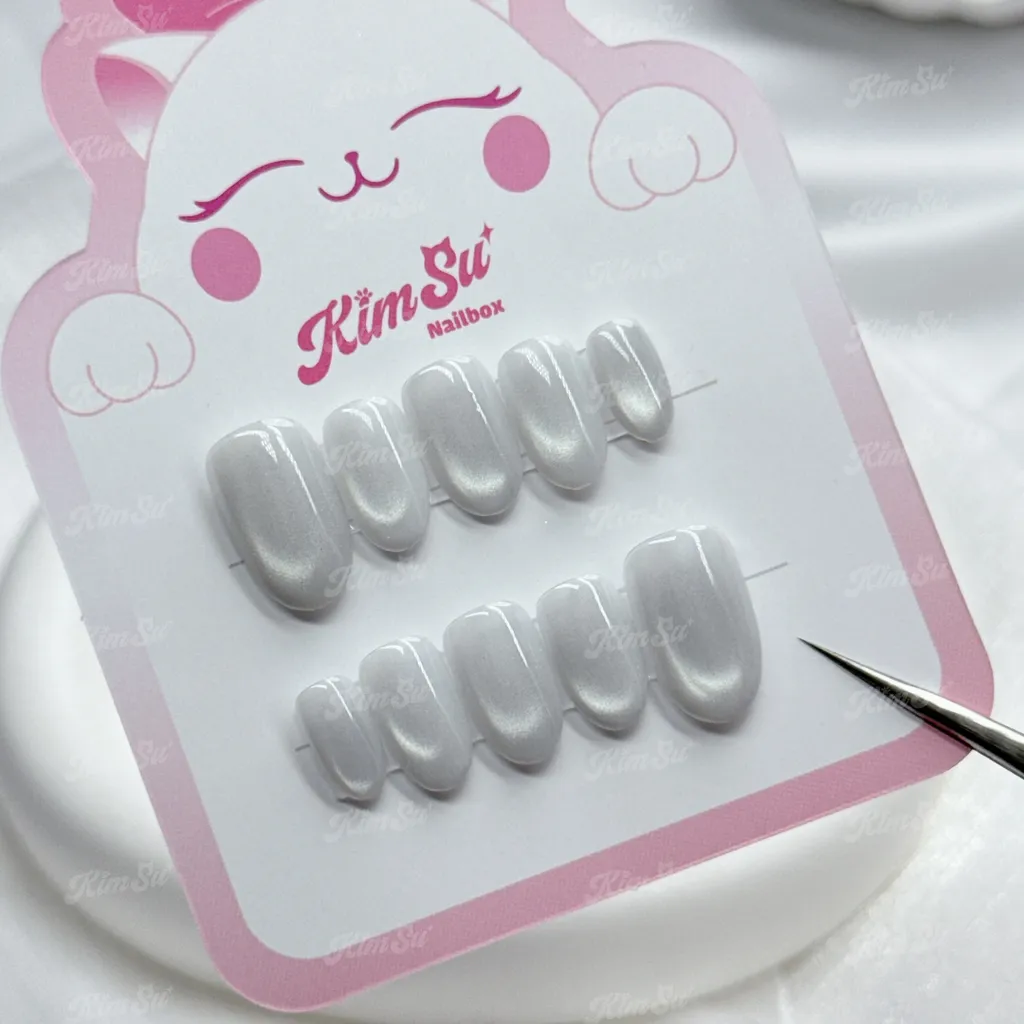 [M177] Nailbox chụp kỷ yếu trơn mắt mèo trân châu
