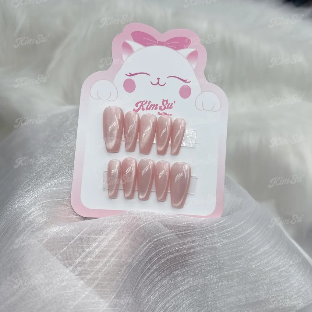 [M178] Nailbox trơn mắt mèo ánh trắng mờ