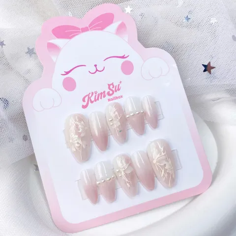 [M144] Nailbox thạch nhũ hoa tuyết charm trai