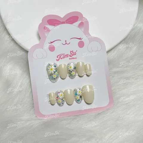 [M149] Nailbox thiết kế hoa trắng mùa hè