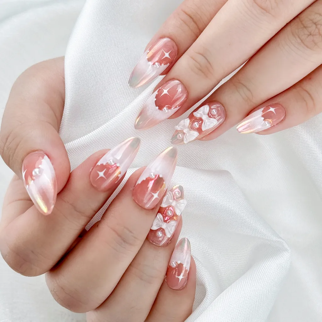 [M174] Nailbox thạch nơ cực quang dịu dàng
