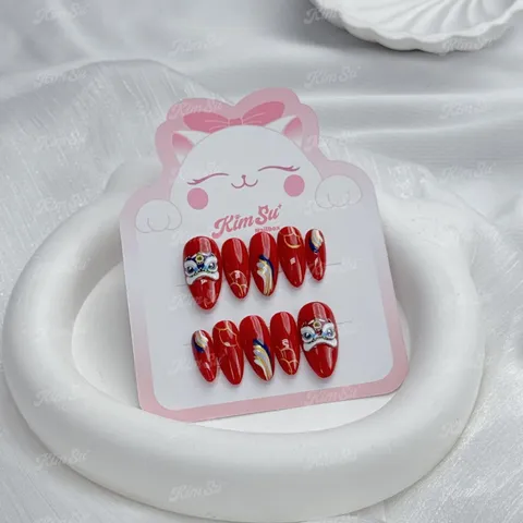 [M132] Nailbox kì lân đỏ - BST Tết