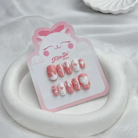 [M103] Nailbox trái tim hồng