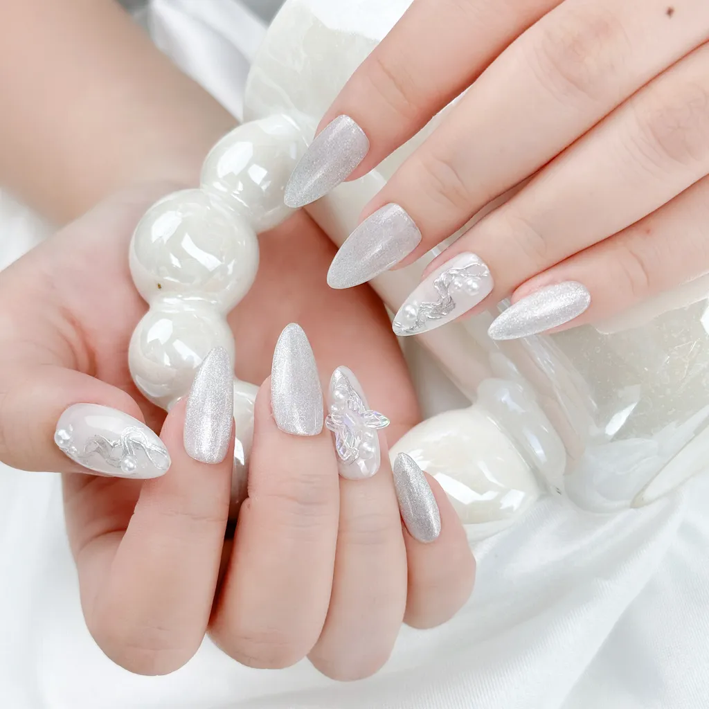 [M092] Nailbox kỷ yếu mắt mèo đính hồ điệp