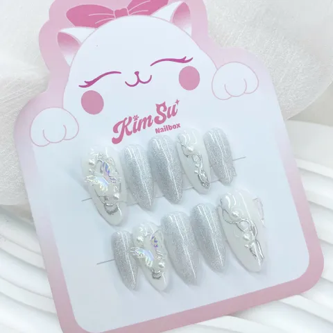 [M092] Nailbox kỷ yếu mắt mèo đính hồ điệp