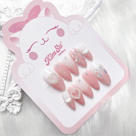[M094] Nailbox thạch nhũ mix charm tiểu thư