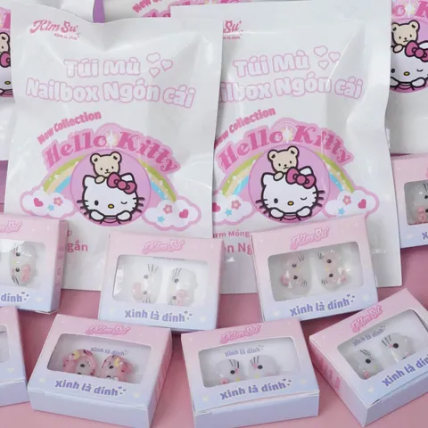 Túi mù Nailbox (02) Ngón cái- BST Hello Kitty gel nổi siêu xinh