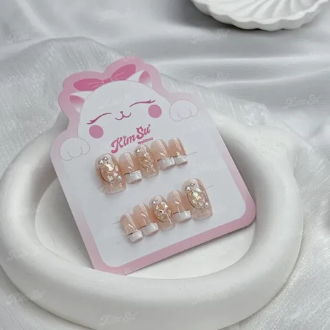 [M058] Nailbox thạch nude ẩn xà cừ