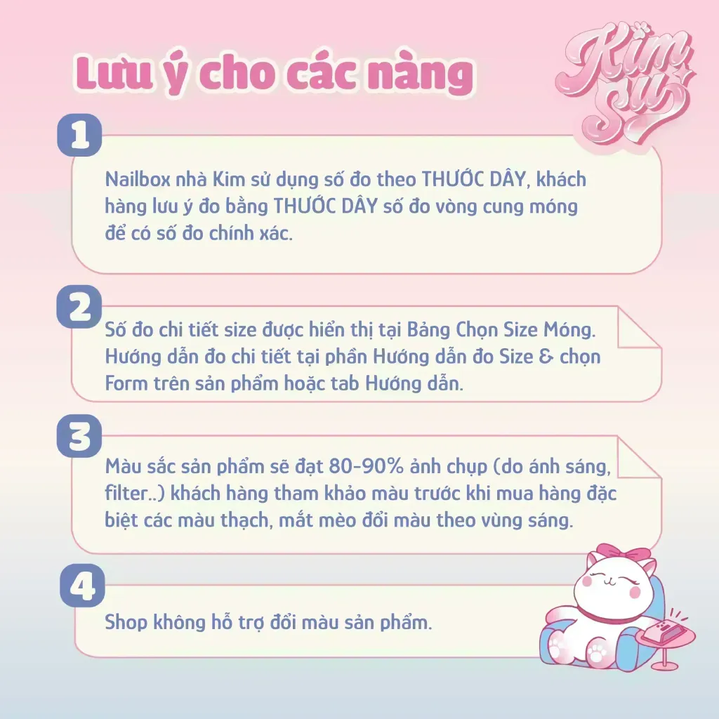 [M055] Nailbox trắng gạo mix mắt mèo đính nơ