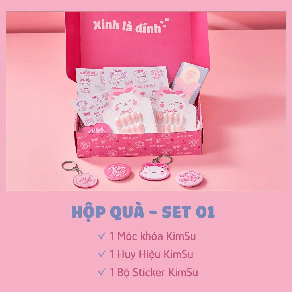 Hộp quà phụ kiện thương hiệu KimSu Nailbox