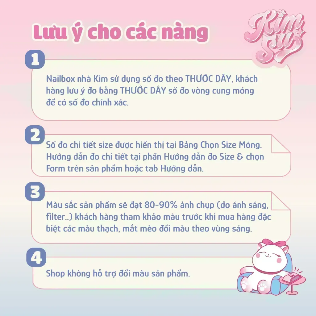 [M275] KimSu Nailbox họa tiết khuy áo YuYu xinh yêu