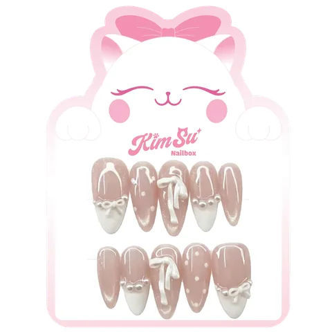 [M278] Nailbox mắt mèo french đầu móng tiểu thư